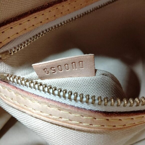 438303AU (C4) Louis Vuitton Tote Bag Batignolles Horizontal White Damier Azur - Picture 8 of 9